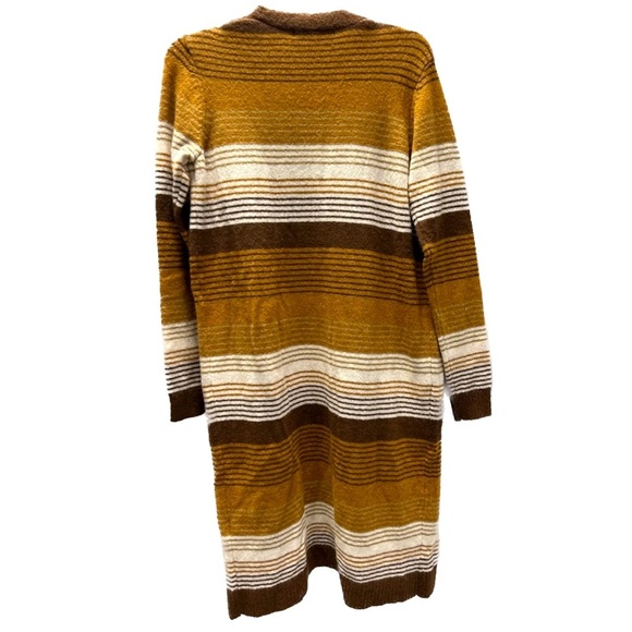NWT Autumn Stripes Open Front Sweater Duster - Picture 2 of 3